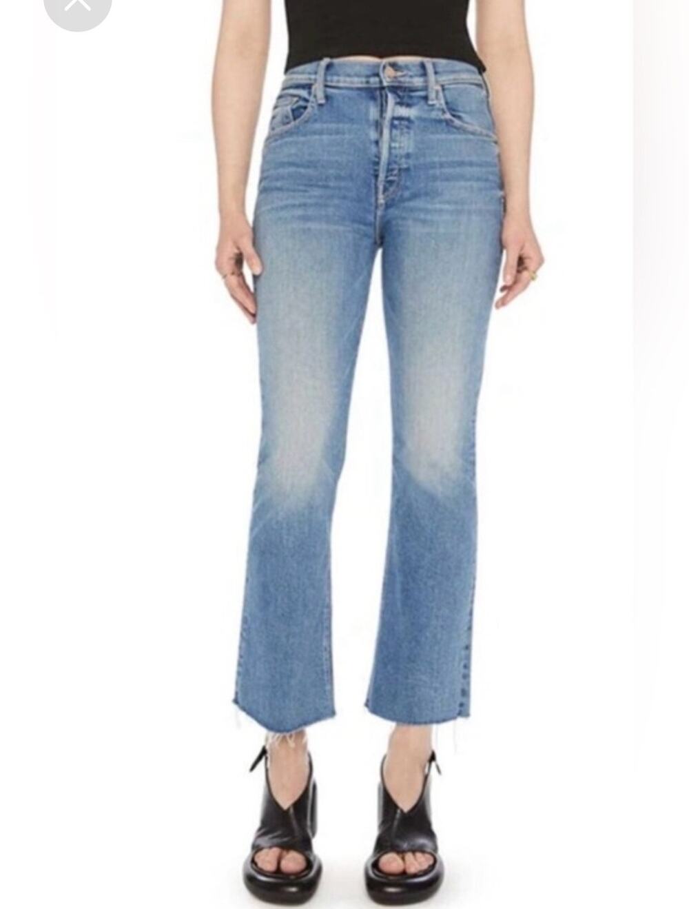 MOTHER The Tripper Ankle Fray Riding
the Cliffside Jeans Size 27